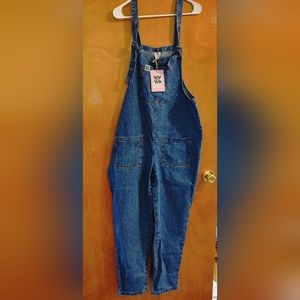 Lucy and Yak Original Dungaree Overalls - mid wash blue